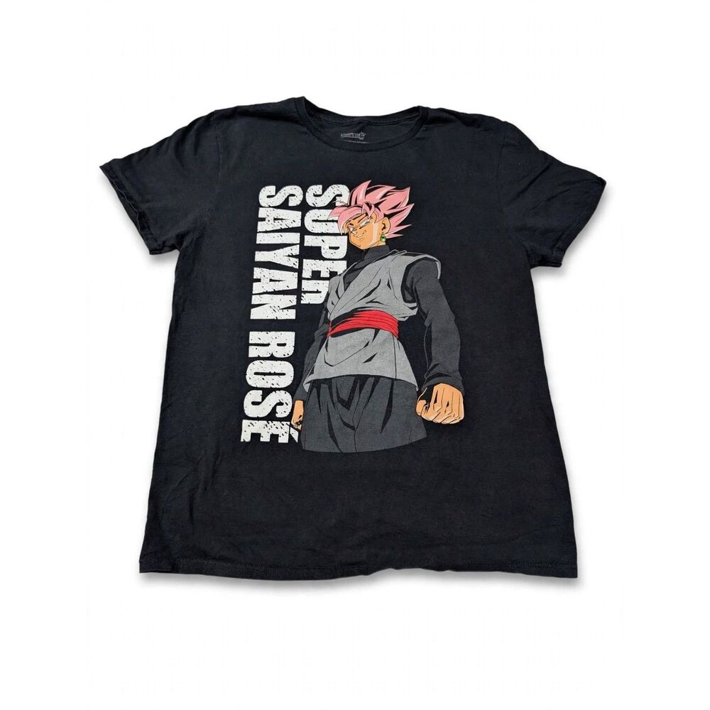Dragon Ball Super Shirt Mens Large Black Goku Black Super Saiyan Rose Graphic